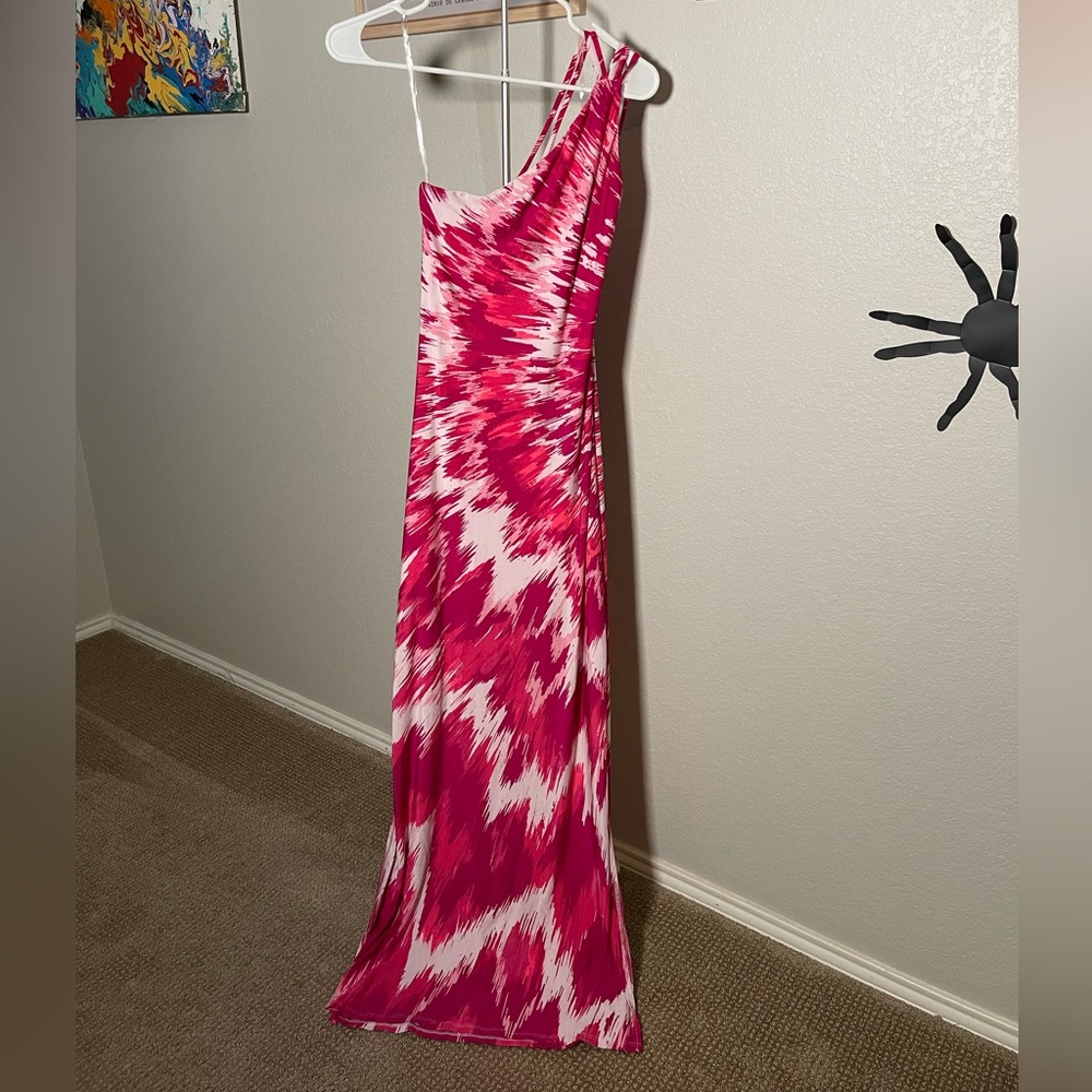 Fuchsia Tye-dye maxi dress